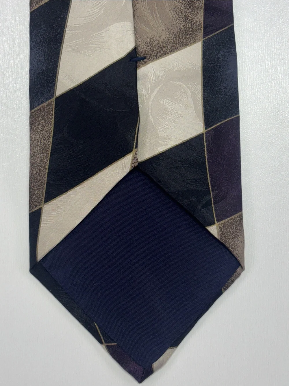 Vintage Geoffrey Beene Italian Silk Wide Geometric Tie Made in USA
